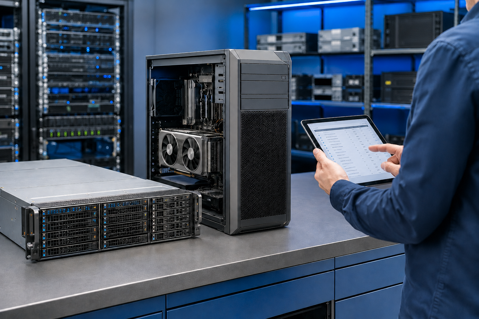 High-value enterprise equipment receiving a consignment review